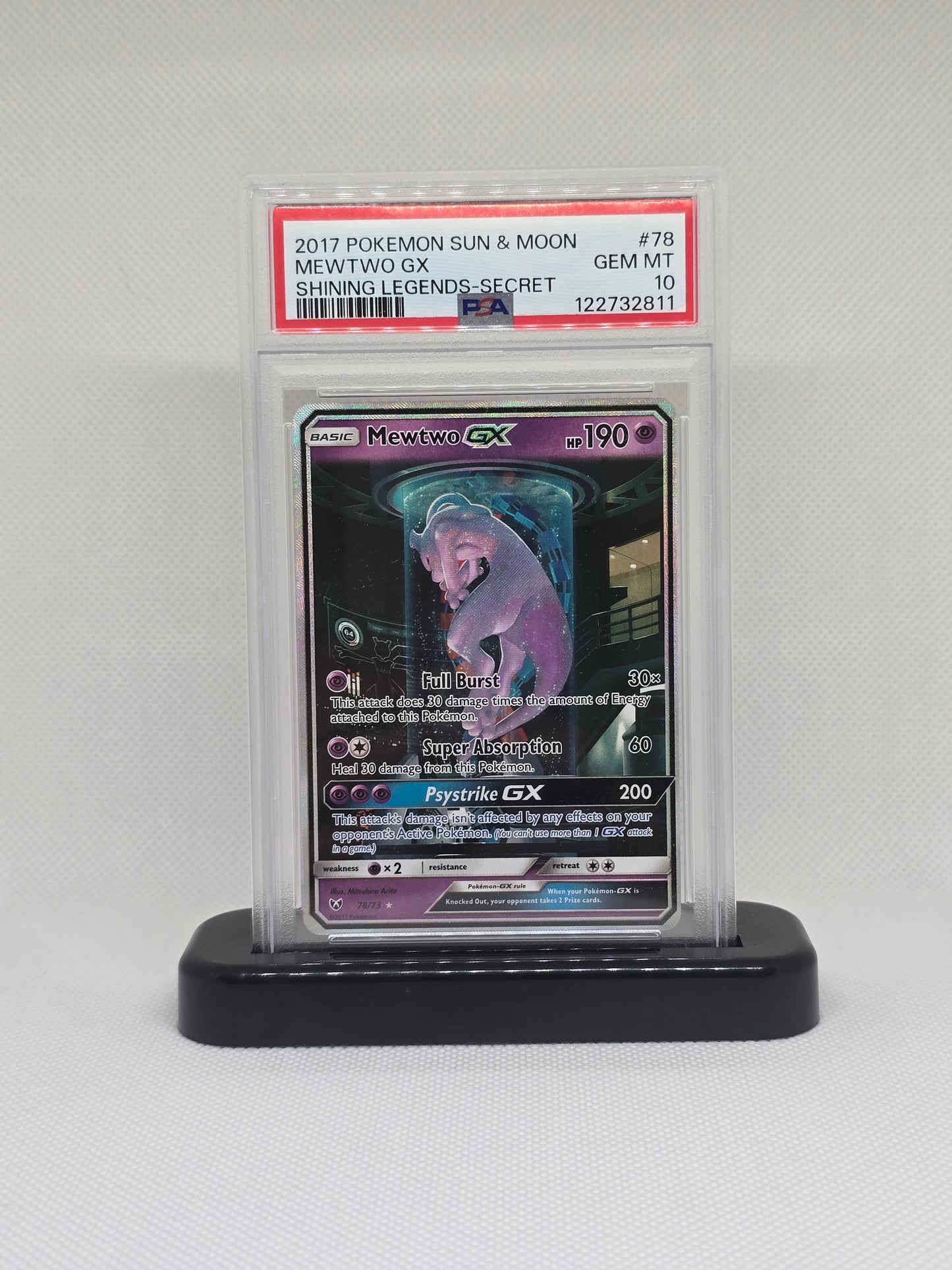 Pokemon Card Mewtwo GX Mewtube PSA 10 English